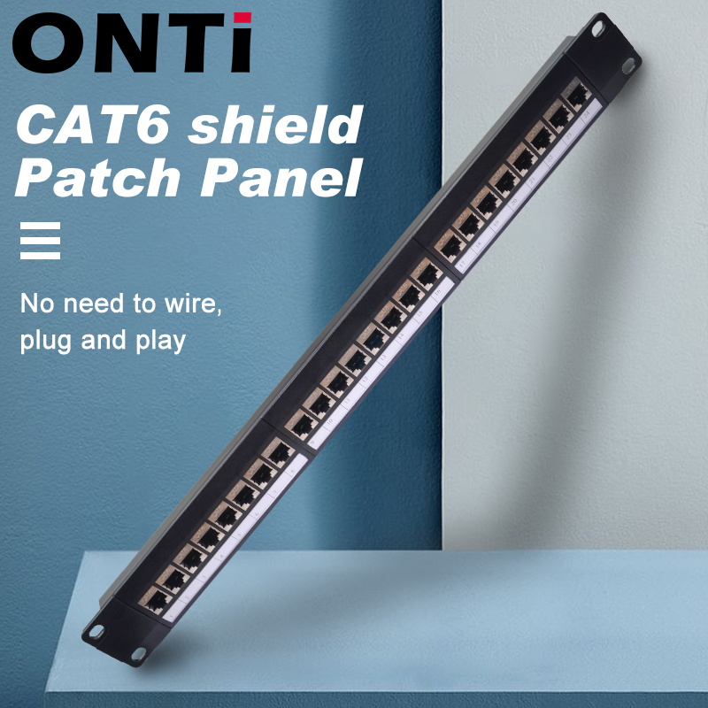 Patch Panel Cat6 - ONTi 19in 1U raf 24 Port