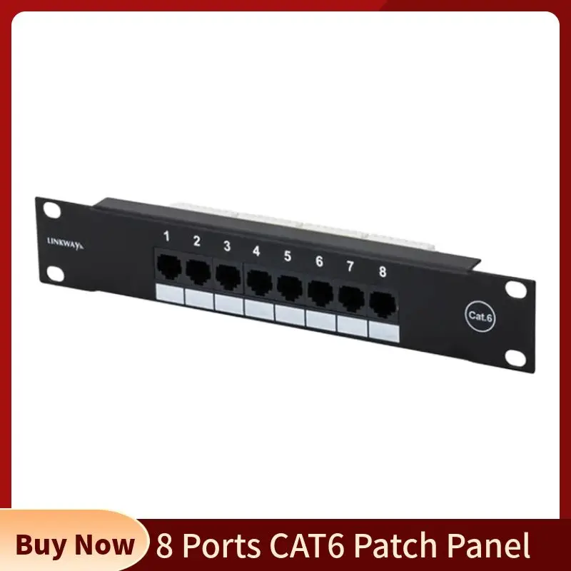 Patch Panel Cat6 - Ağ adaptörü 8 Port CAT6 Patch