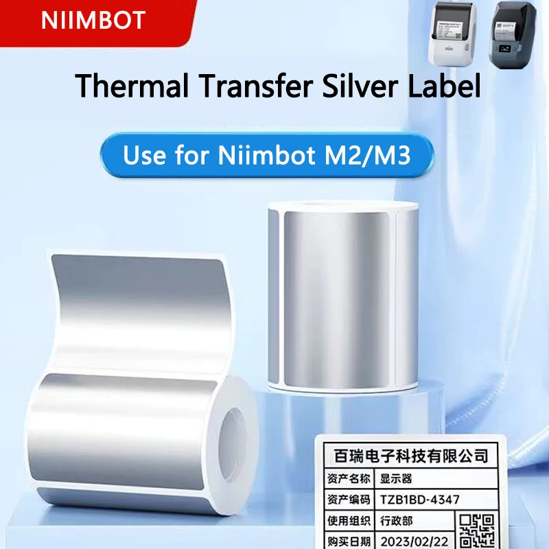 Office Hi Tech - Niimbot M2/M3 Gümüş Etiket Isı Transfer
