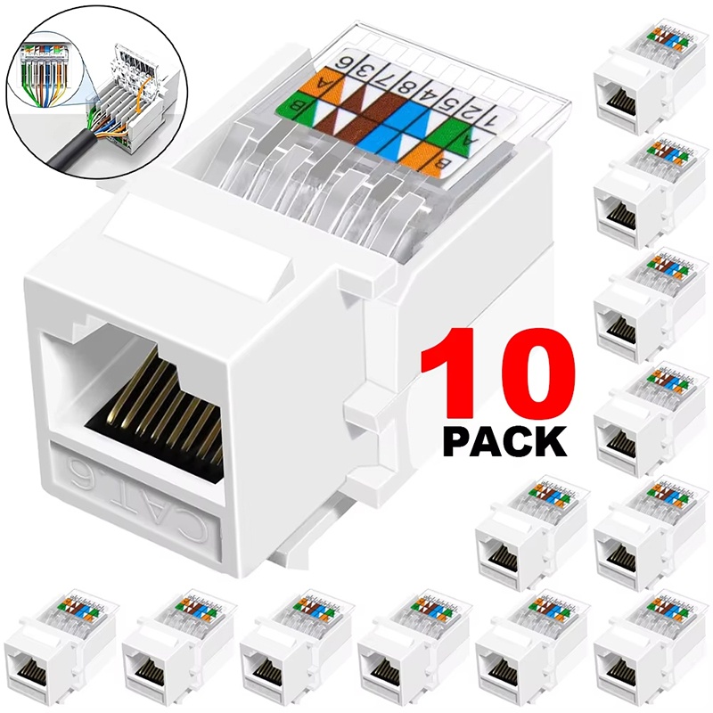 Patch Panel Cat6 - 10 adet Cat6 RJ45 Ağ Modülü
