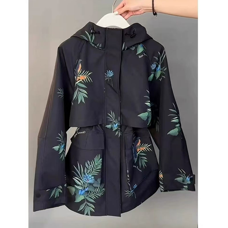 Office Tech Wear - YYAHAHAS Kadın Teknik Rüzgarlık Kapüşonlu Ceket