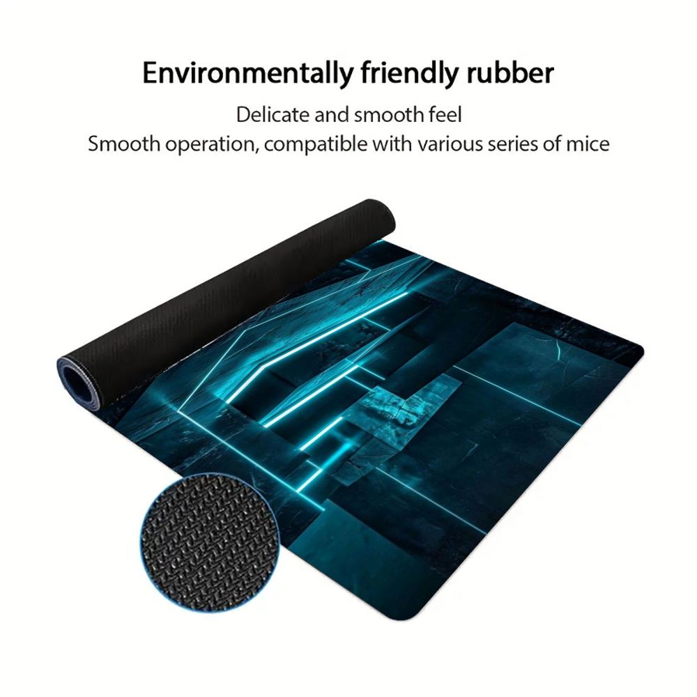 Cyan Neon Tech Geometrik Büyük - Office Tech Desk incelemesi ve fiyatı