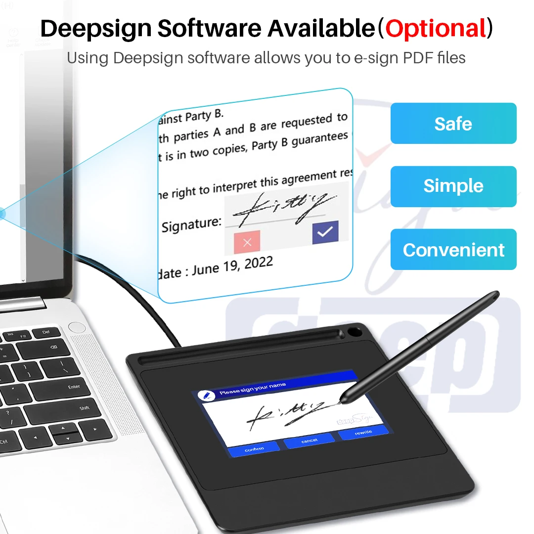 DS510 5 inç elektronik dijital - Digital Signature Pad incelemesi ve fiyatı