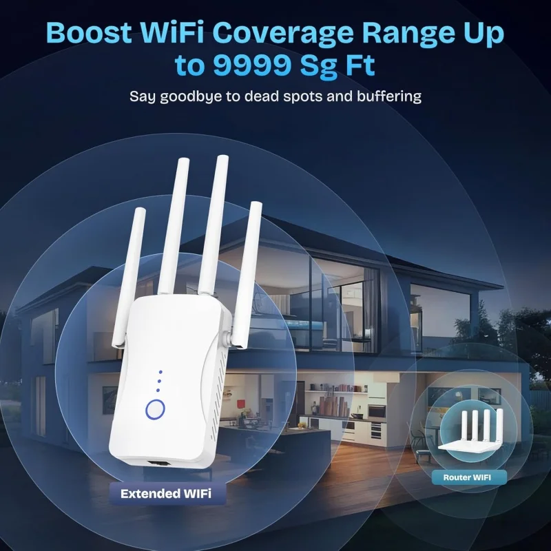 2.4G/5GHz Çift Bantlı WiFi Tek - Wifi Range Extender incelemesi ve fiyatı